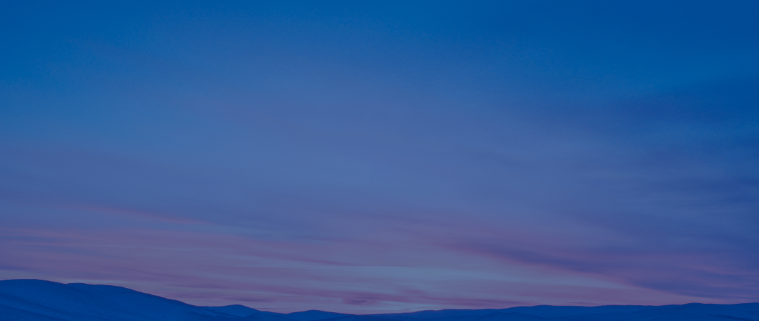 Blue Skyline over a mountain.
